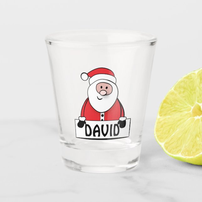 Personalized Santa Claus Shot Glass (Front)