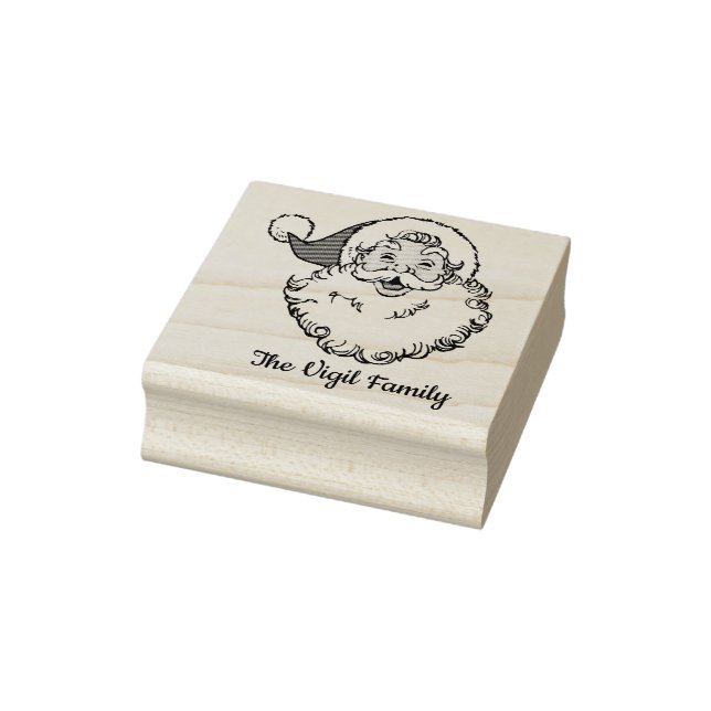 Personalized Santa Clause Wood Art Stamp (Stamp)