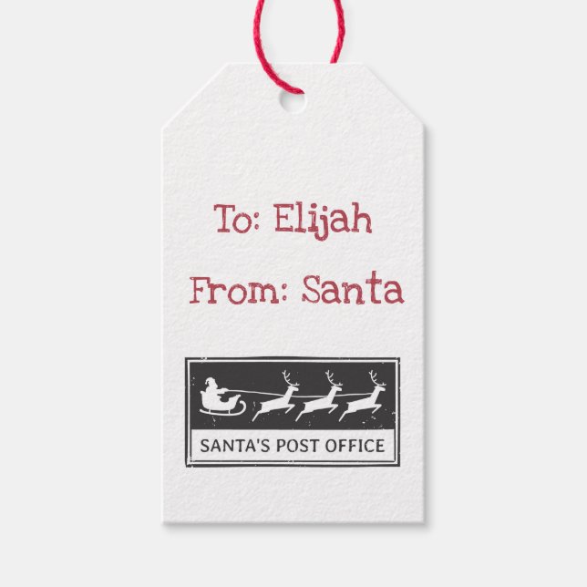 Personalized Santa Gift Tags (Front)