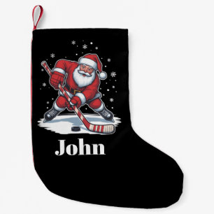 Personalized Santa Ice Hockey Christmas Sport  Small Christmas Stocking
