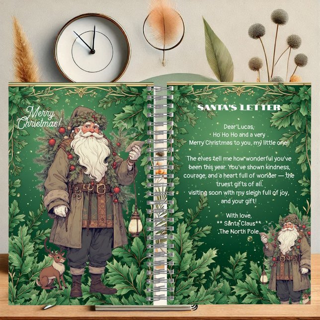 Personalized Santa Letter North Pole Greenery Xmas Notebook (Personalized Santa Letter North Pole Greenery Xmas Notebook)