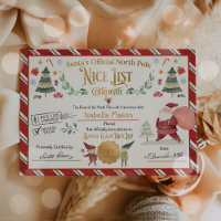 Personalized Santa Official Nice List Certificate