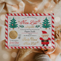 Personalized Santa Official Nice List Certificate