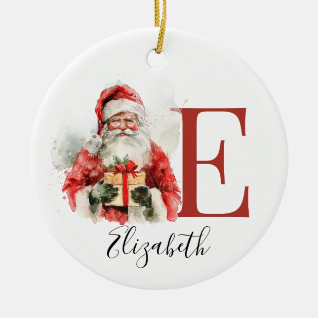 Personalized Santa Ornament – Custom Name Christma (Front)