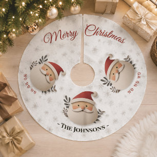 Personalized Santa – Rustic Christmas Decor Brushed Polyester Tree Skirt