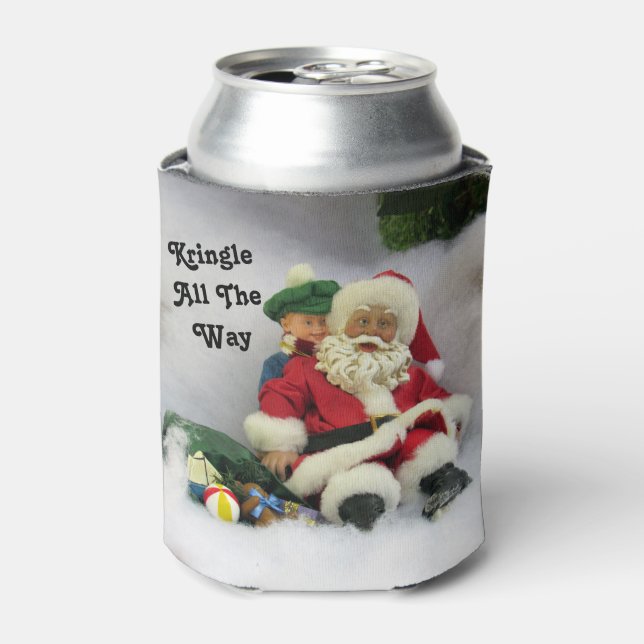 Personalized Santa Takes A Tumble - Can Cooler (Can Front)