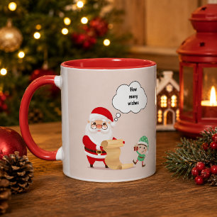 Personalized Santa Wish List Christmas Mug