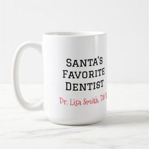Personalized Santa's Favourite Dentist Mug