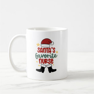 Personalized Santa's Favourite Nurse Mug