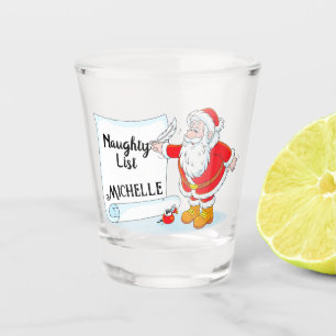 Personalized Santa's Naughty List Shot Glass