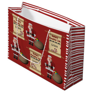 Personalized Santa's Naughty or Nice List Large Gift Bag