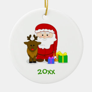 Personalized Santa's Nice List Ornament w/Rudolph