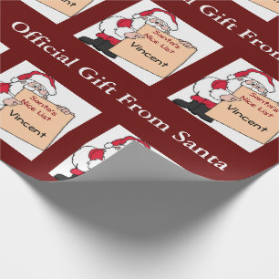 Personalized Santa's Nice List Wrapping Paper