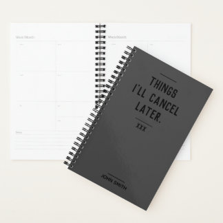 Personalized Sarcastic Grey Planner for Introverts