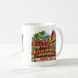 Personalized Sasak Weaving of Lombok Coffee Mug