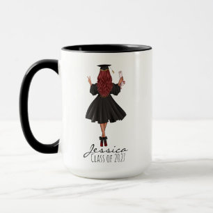 Personalized Sassy Red Graduation Coffee Mug