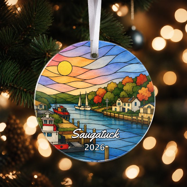 Personalized Saugatuck Acrylic Ornament, Custom Mi Ornament (Creator Uploaded)