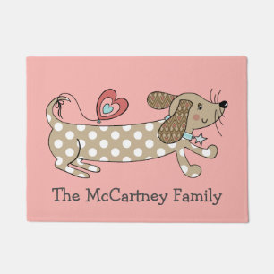 Personalized Sausage Dog Dachshund House Doormat