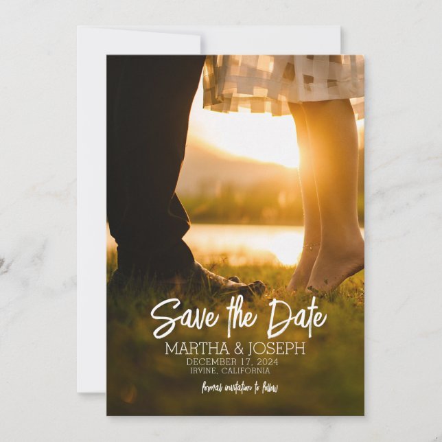 Personalized Save the Date Invitation Template (Front)