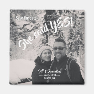 Personalized Save the Date magnet