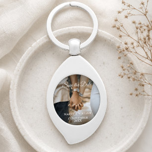 Personalized Save the Date Photo Wedding Favour Keychain