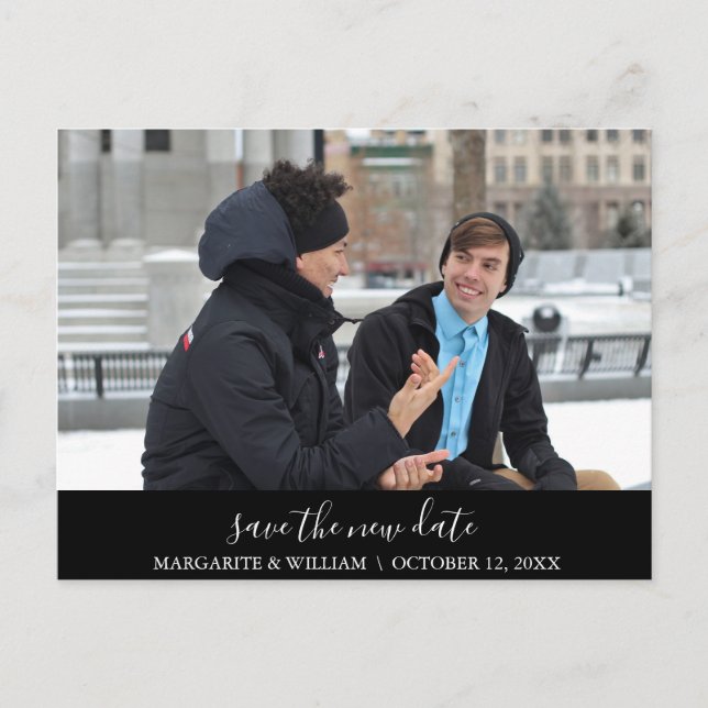 Personalized save the new date Postcard (Front)