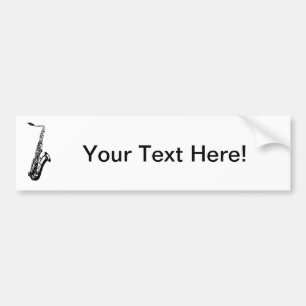 Personalized Saxophone Bumper Sticker