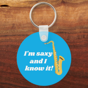 Personalized Saxophone Gift Keychain