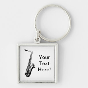 Personalized Saxophone Keychain
