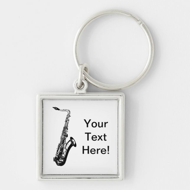 Personalized Saxophone Keychain (Front)