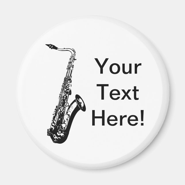 Personalized Saxophone Magnet (Front)