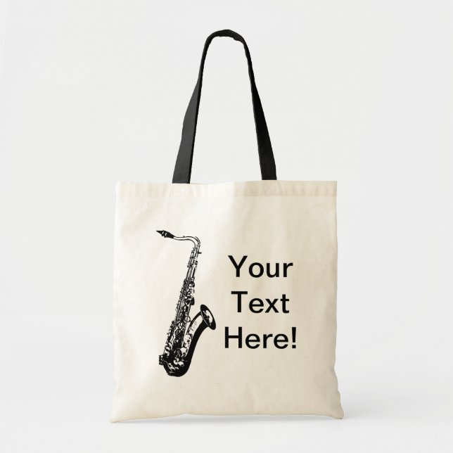 Personalized Saxophone Tote Bag (Front)