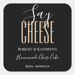 Personalized "Say Cheese" Food Label