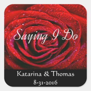 Personalized Saying I Do Wedding Stickers