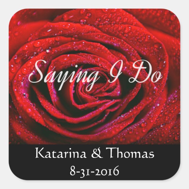 Personalized Saying I Do Wedding Stickers (Front)