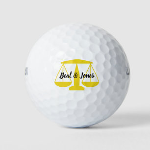 Personalized Scales of Justice Golf Balls