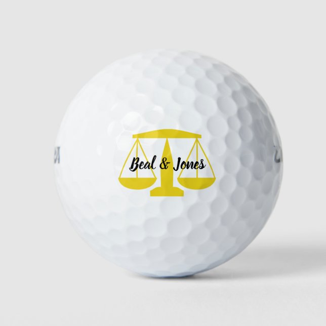 Personalized Scales of Justice Golf Balls (Front)
