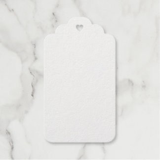Personalized Scalloped White Foil Gift Tags