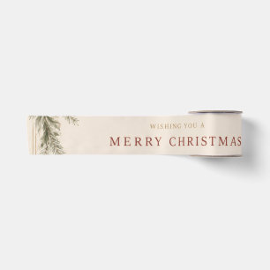Personalized Scandinavian Christmas holiday Satin Ribbon
