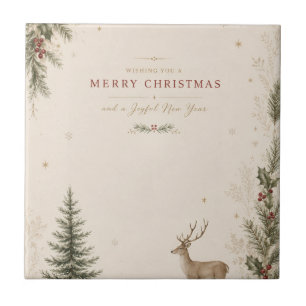 Personalized Scandinavian Christmas holiday Tile