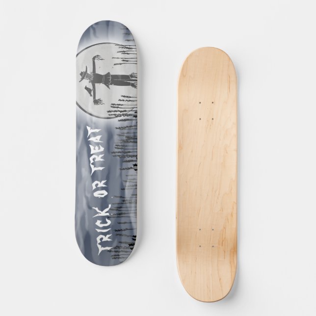 Personalized Scarecrow Halloween Horror Skateboard (Front)