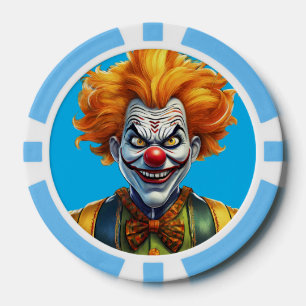 Personalized Scary Clown Composite Poker Chips