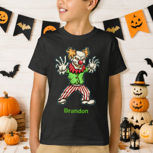 Personalized Scary Clown Halloween Kids T-Shirt