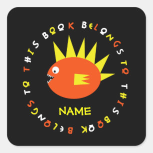 Personalized Scary Fish Sticker