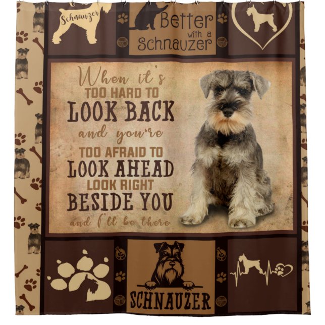 Personalized Schnauzer Dog Blanket Gift, (Front)