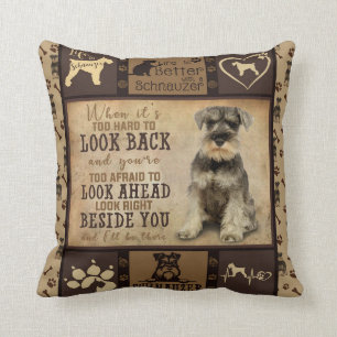 Personalized Schnauzer Dog Blanket Gift, Pet Owner Throw Pillow