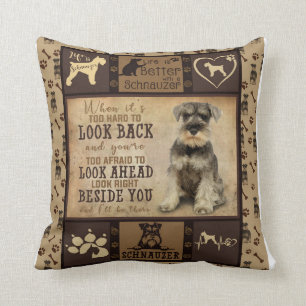 Personalized Schnauzer Dog Blanket Gift Throw Pillow