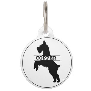 Personalized Schnauzer Round Pet Tag