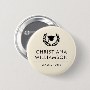 Personalized School and College Graduation Elegant 2 Inch Round Button