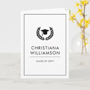 Personalized School and College Graduation Elegant Card